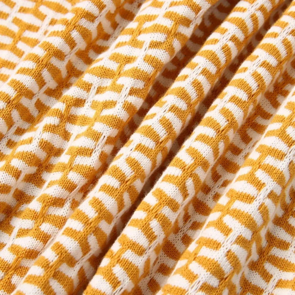 NWT Cider Yellow & White Knit Pantsuit Set - Picture 4 of 5